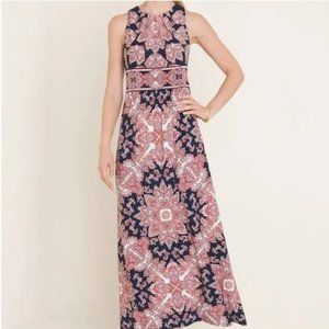 London Style Women Maxi Dress Sleeveless Navy Blue Pink White Size 3x